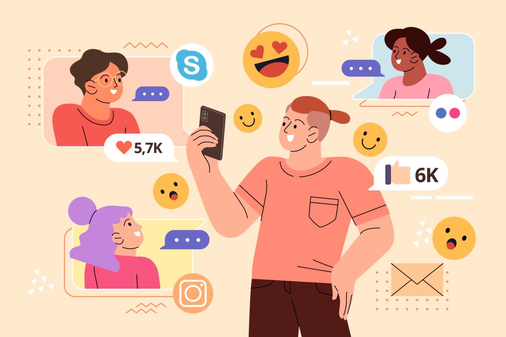 Ilustrasi Gambar Influencer dan KOL